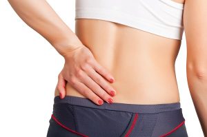 Woman with lower back pain